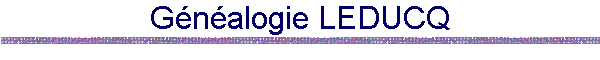 Gnalogie LEDUCQ