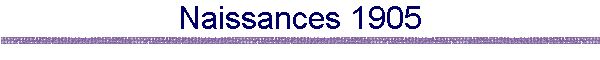 Naissances 1905